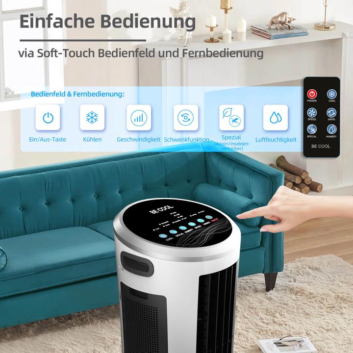 Image du produit Be Cool BC18AC2301IKF Refroidisseur d'air avec réservoir d'eau de 18L et système anti-moustiques (25 m²)