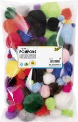 Actual product image Folia Pompoms, 30 pcs, assorted sizes, pastel colours (30 x)