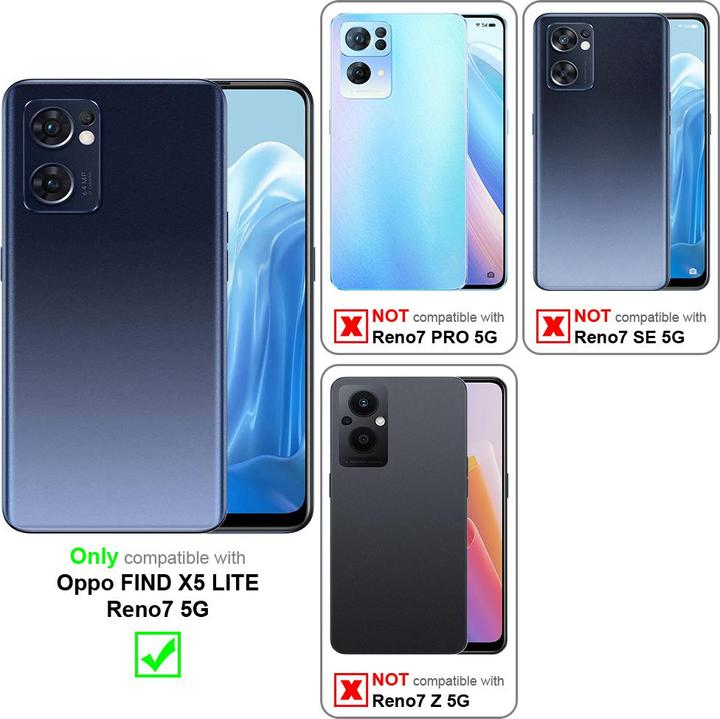 Actual product image Cadorabo Chain case for Oppo FIND X5 LITE / Reno7 5G necklace cover adjustable