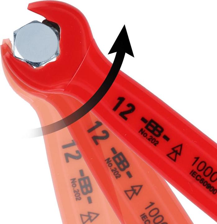 Immagine prodotto KS Tools Chiave a cricchetto con isolamento protettivo, posizione della forcella 15°, 11 mm (11 mm)