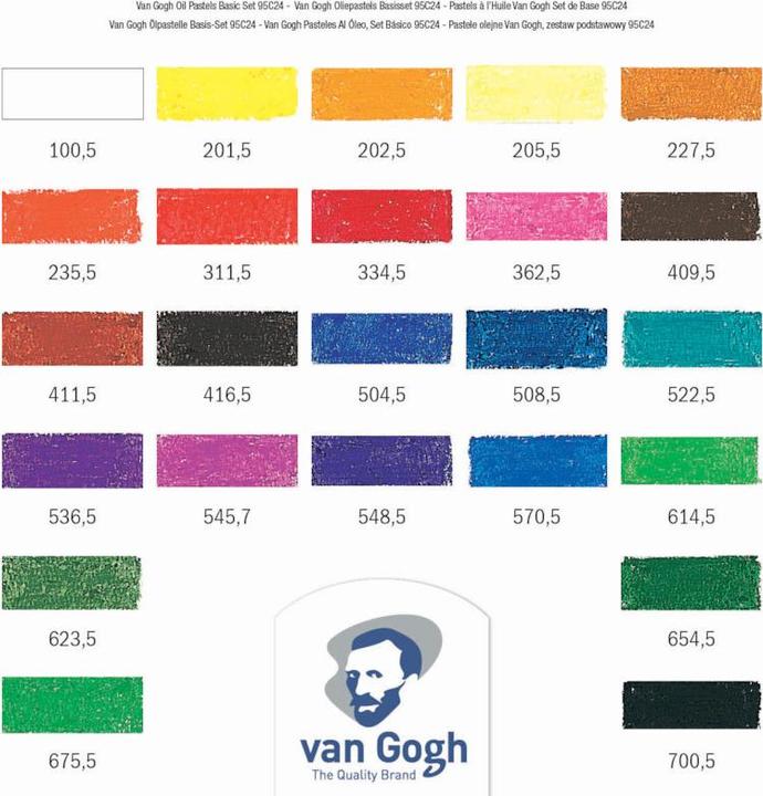 Actual product image Van Gogh Oil pastels (Sorted, 24 x)