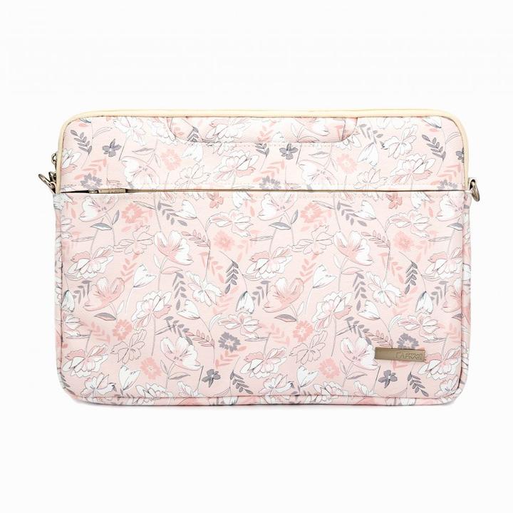 iLike Borsa per computer portatile in tessuto da 13-14 pollici con cinturino a fiore (14")