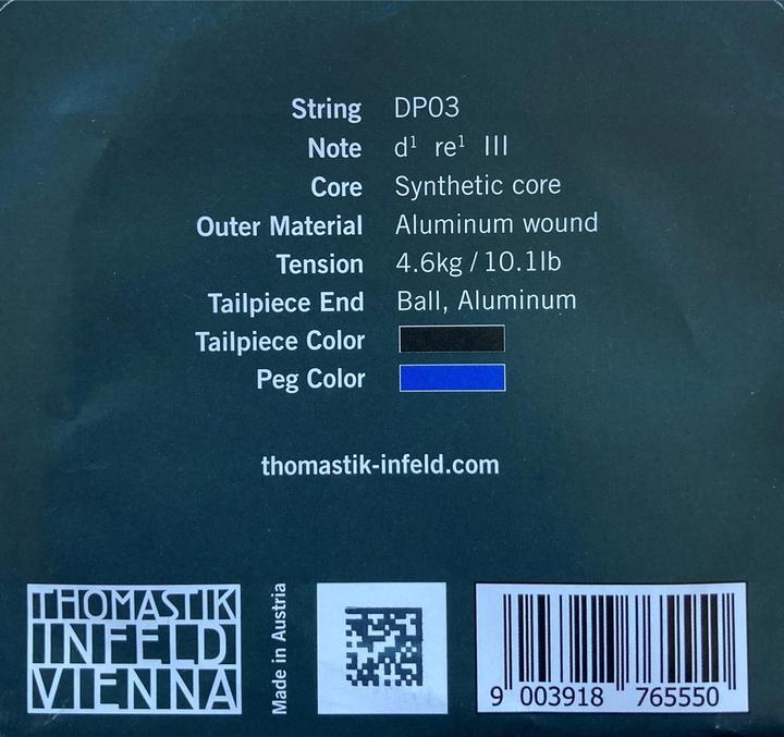 Immagine prodotto Thomastik Dominant Pro DP03 (1 x, violino, 0.03")