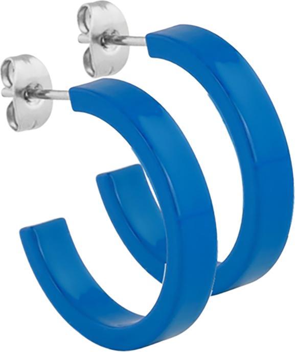 Actual product image Star Piercing Stud Earrings Blue Round Flat 5x24 (without brass, Surgical steel 316L)