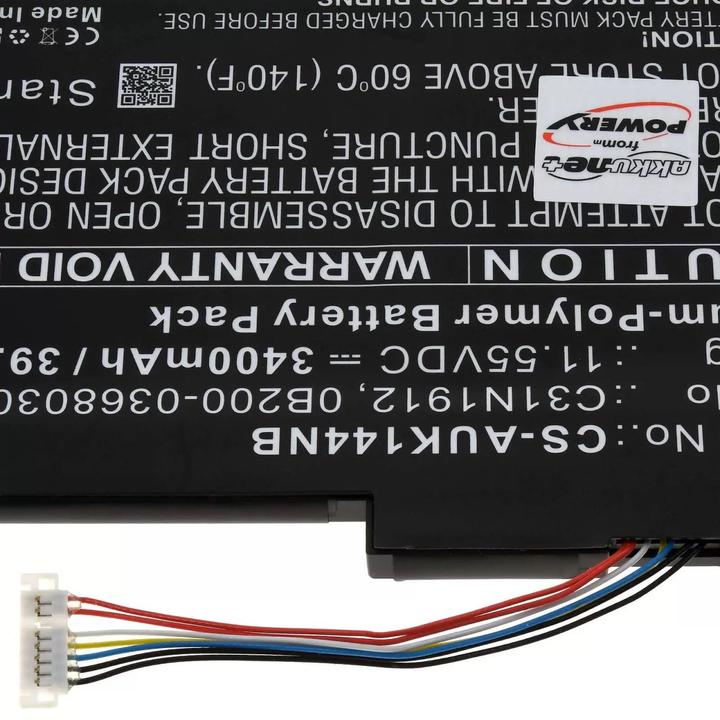 Produktbild AccuCell Akku Asus VivoBook 14 E410MA-EK007TS, E510MA, Typ C31N1912 (3400 mAh)