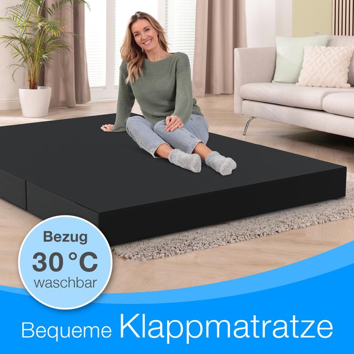 Produktbild Bestschlaf Klappmatratze, 3-teilige Faltmatratze, Reisebett, Gästematratze (160 x 195 cm, Schaumstoffkern)
