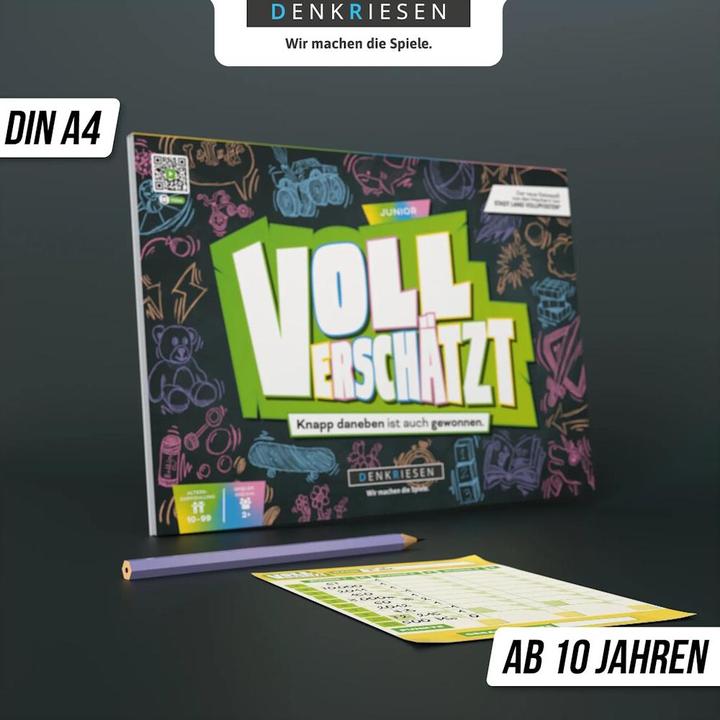 Actual product image Denkriesen VOLL VERSCHÄTZT A4 pad - A close call is a win. - Junior Edition (German)