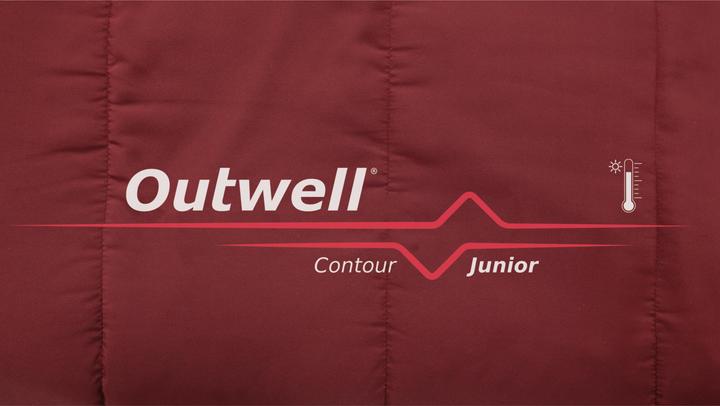 Immagine prodotto Outwell Sacco a pelo Contour Junior in poliestere, rosso, gruppo target (170 cm)