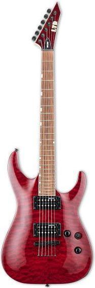 Actual product image ESP LTD MH-200QM NT STBC Electric Guitar with Cable (Electric guitar, Jatoba, Mahogany maple neck)