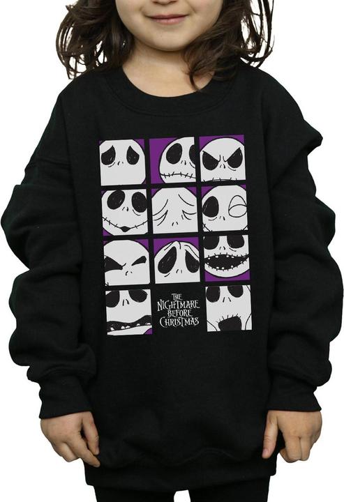 Immagine prodotto Disney Nightmare Before Christmas Many Faces Of Jack Squares Felpa Ragazze (152, 158)