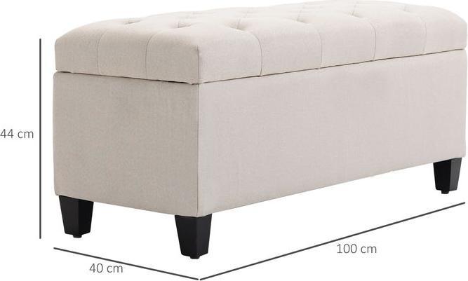 Immagine prodotto Swisshandel24 Panca Panca imbottita con vano portaoggetti Panca per cassapanca Corridoio Camera da letto (100 cm)