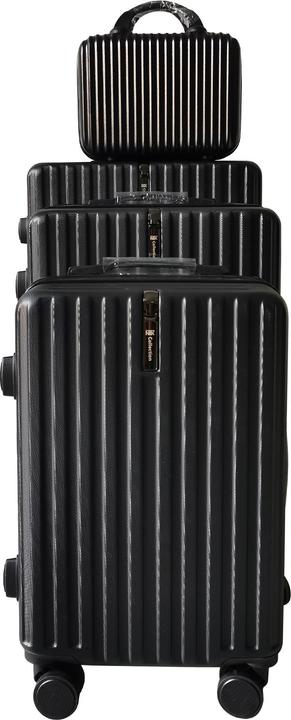 Actual product image NTK-Collection Hartschalenkoffer 4er-Set Leandra Schwarz (115 l, Hand luggage (up to 50 litres), M (50 - 90l), L (90 - 115l), XL (from 140l))