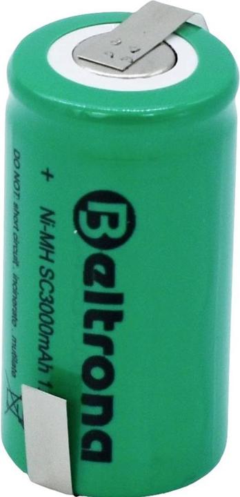 Beltrona SC3000 Spezial-Akku Sub-C Z-Lötfahne NiMH 1.2 V 3000 mAh (Sub-C, 3000 mAh)