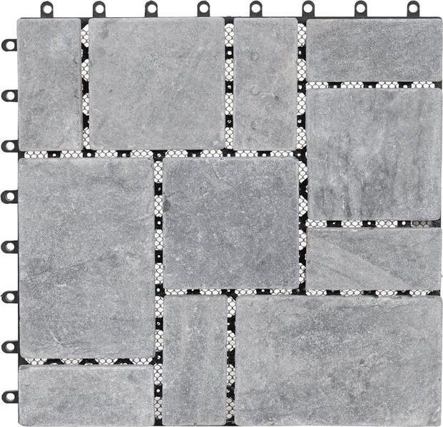 Actual product image Mendler Stone tile HWC-K70, 11x each 30x30cm = 1m², dark grey (11 x)