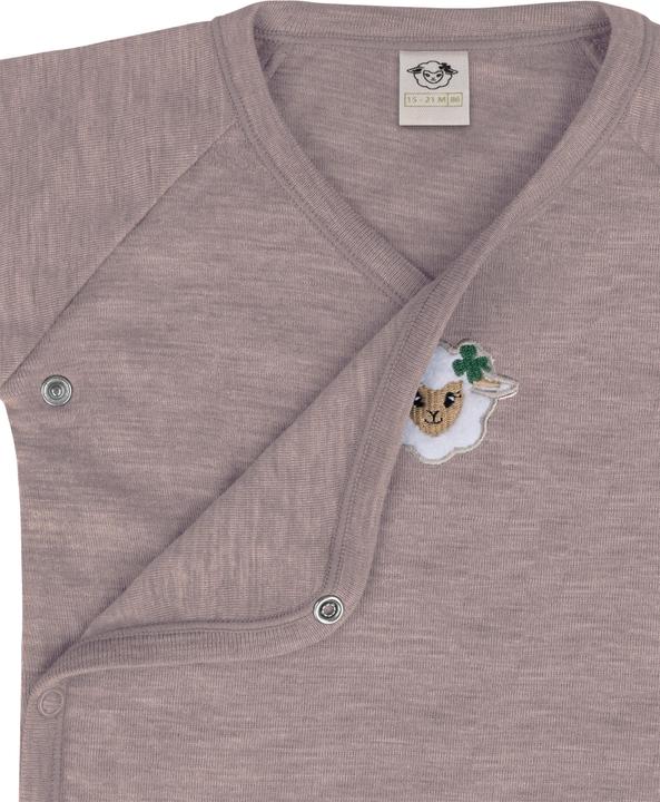 Actual product image Normani Set of 3 baby body wrap long sleeve toddler bodysuit made from merino wool - 9357 (50)