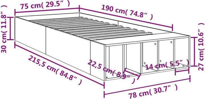 Image du produit VidaXL Telse (75 x 190 cm)