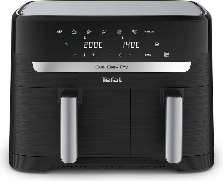 Tefal EY9018 Dual Easy Fry Doppelkammer Heissluftfritteuse