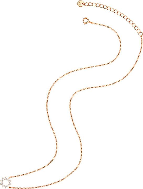 Produktbild Glanzstücke München Damen Blume/Kreis Sterling Silber Zirkonia roségold 40,0 cm Basiskette + 5,5 cm Verlängerung - 31388 (925er Silber, 40 - 45 cm)