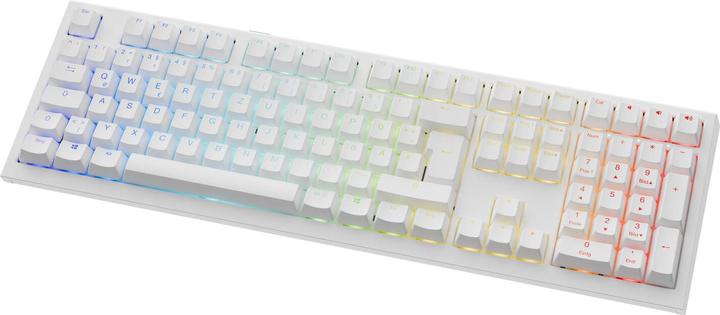 Actual product image Ducky One X Wireless Gaming Keyboard, inductive, Hot Swap, RGB - Inductive Switch, ISO (DE), white (DE, Wireless)