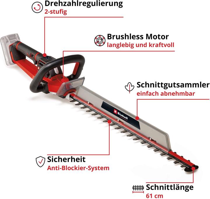 Actual product image Einhell GP-CH 18/61 Li BL-Solo (Cordless hedgecutters)