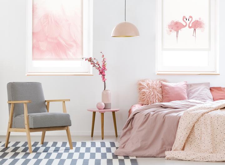 Actual product image Gardinia EASYFIX roller blind Digiprint feather boa (110 x 150 cm)