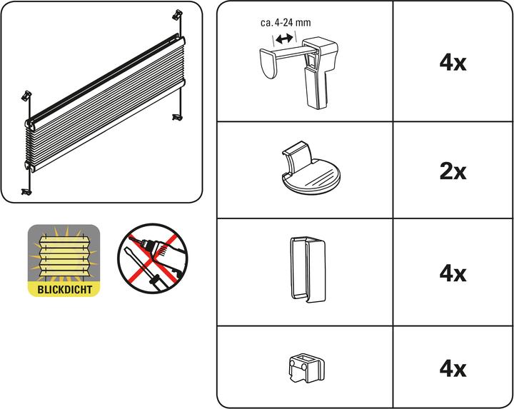 Produktbild Gardinia Plissee Bella mit Blättern (80 x 210 cm)