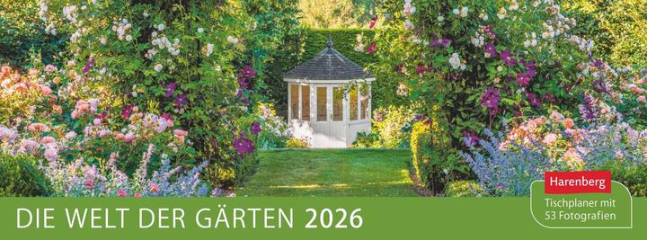 Produktbild Harenberg Die Welt der Gärten Premium-Tischplaner 2026 - Wochenkalender mit 53 Fotografien (Harter Einband, Deutsch)