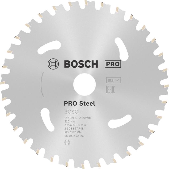 Actual product image Bosch Professional Zubehör PRO Steel cordless circular saw blade, 150 x 1.6 x 20 mm