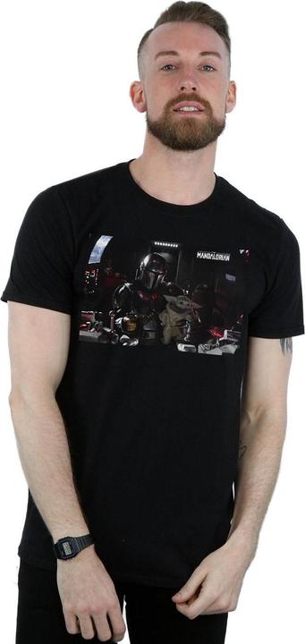 Actual product image Star Wars Mens The Mandalorian Mando And Co-Pilot T-Shirt (4XL)