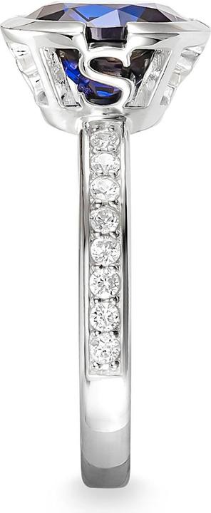 Actual product image Thomas Sabo Ring syn. corundum dark blue / zirconia TR2037-050-32 (52, 925 Silver)