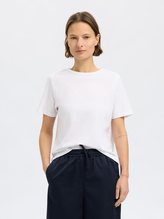Actual product image Selected Femme 100% Baumwoll T-Shirt mit Rundhalsausschnitt (XL)