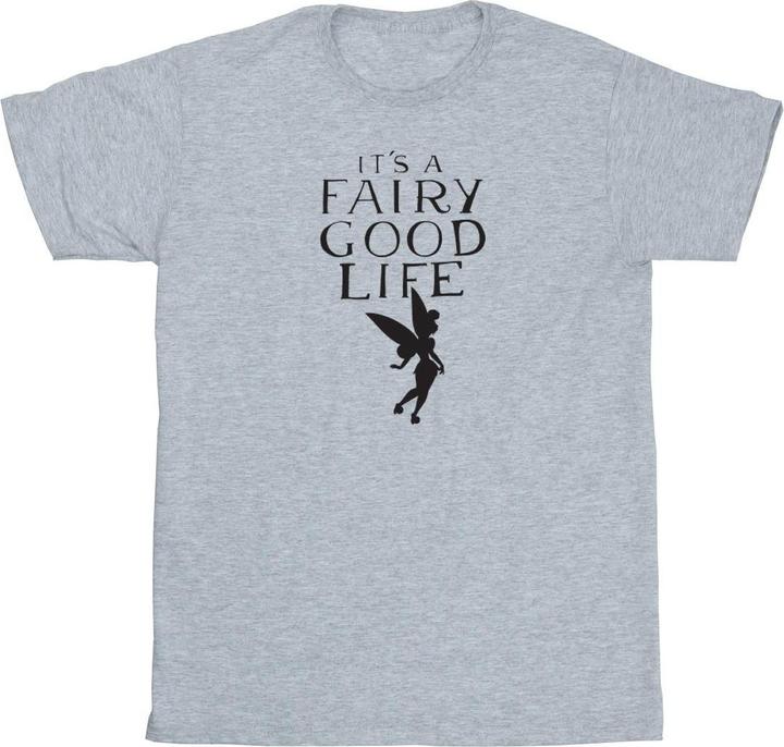 Actual product image Disney Womens/Ladies Tinkerbell Fairy Good Life Cotton Boyfriend T-Shirt (S)