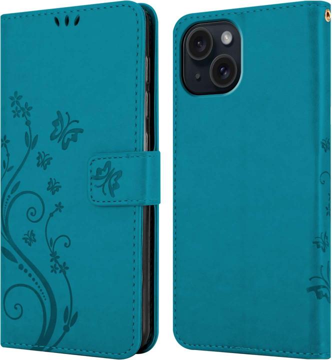 Immagine prodotto Cadorabo Custodia per Apple iPhone 15 Flower Book (Apple iPhone 15)