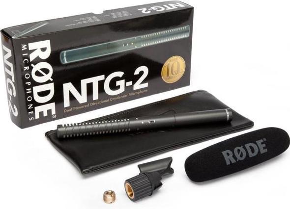 Actual product image RØDE NTG-2 with spider with cable with windscreen