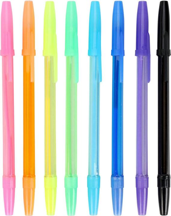 Image du produit Stylo à bille en 8 couleurs, 8 pcs. (Multicolore, 8 x)