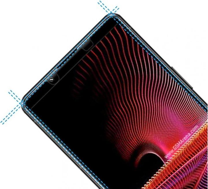 Actual product image Screenguard Sony Xperia 1 III Full Screen Protective Glass Film 2.5D 9H (1 Piece, Sony Xperia 1 III)