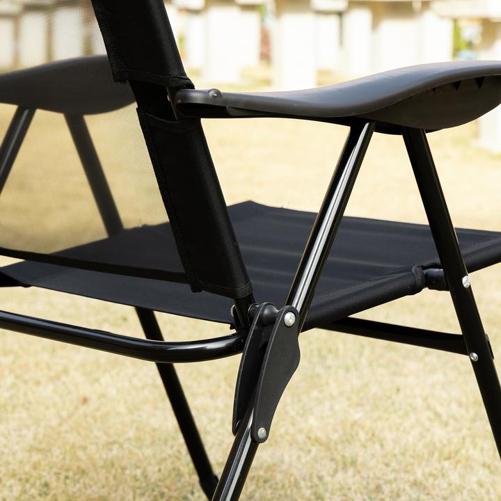 Image du produit Outsunny Kit chaise pliante avec coussin de nuque et dossier réglable