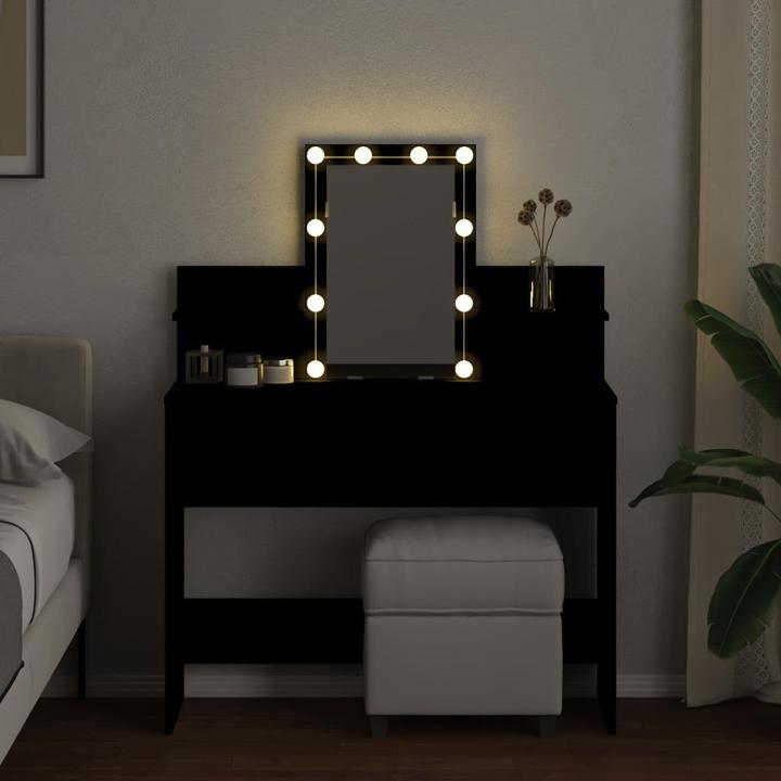 Actual product image VidaXL Dressing table with LED lighting (100 x 40 x 130 cm)