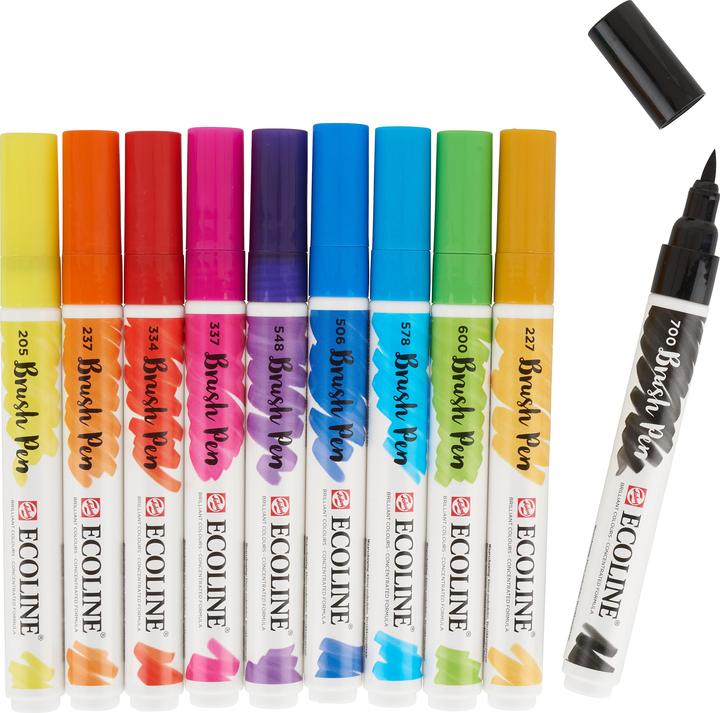Immagine prodotto Talens Penna a pennello ECOLINE (Multicolore, 10 x)