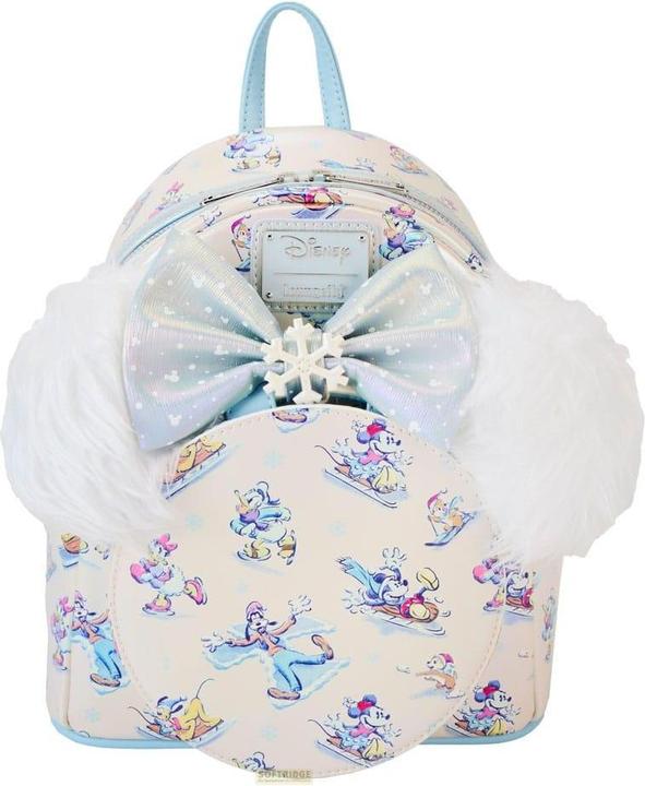 Loungefly Disney by Rucksack & Haarreif Set Mickey & Friends Winter Wonderland AOP