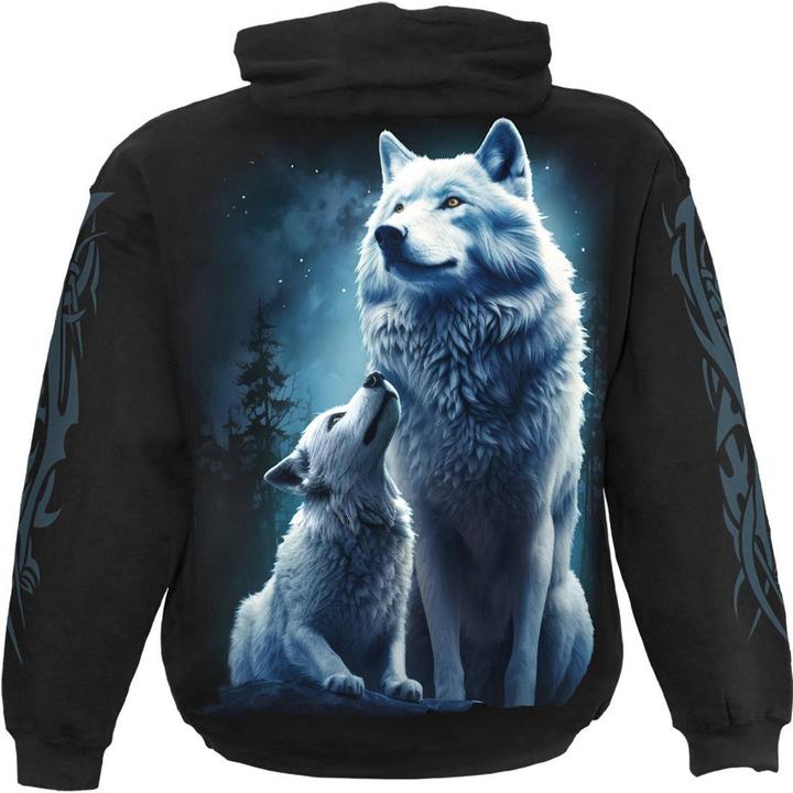 Actual product image Spiral Unisex Adult Guardian Wolf Hoodie (XXL)