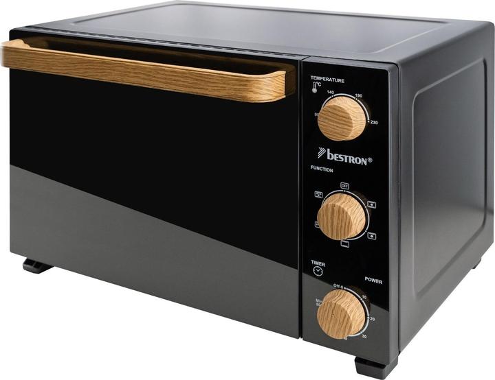 Actual product image Bestron 31 litre grill oven, Black & Wood series