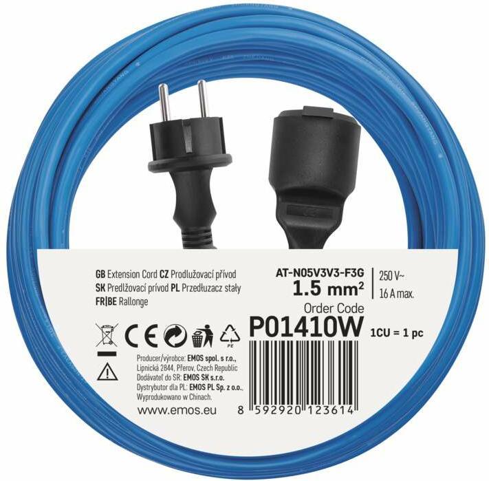 Produktbild Emos Prodlužka 1z Nemrznoucí Kabel (10 m, CEE 7/5)