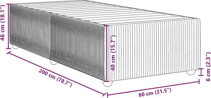 Produktbild VidaXL Bettgestell Samt (90 x 190 cm)
