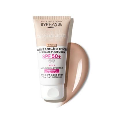 Produktbild Byphasse Anti-Aging-Gesichtscreme mit Farbe Spf 50 Bronze 50ml (Körpercreme, 50 ml)