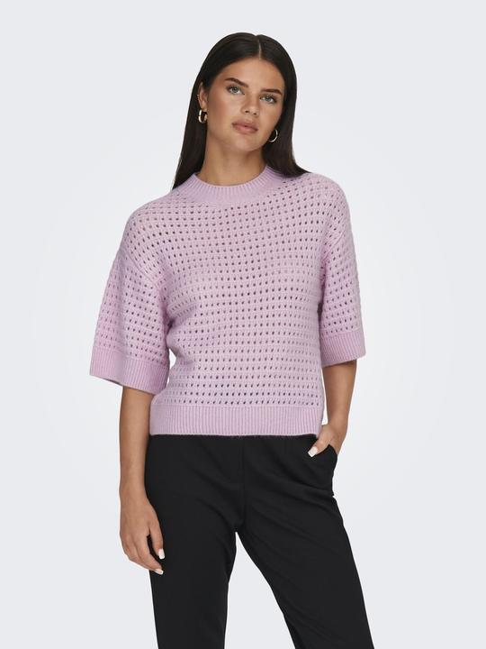 Produktbild JdY Knit Fit Rundhals Gerippte Ärmelbündchen Tief angesetzte Schulter Pullover Strickpullover (M)