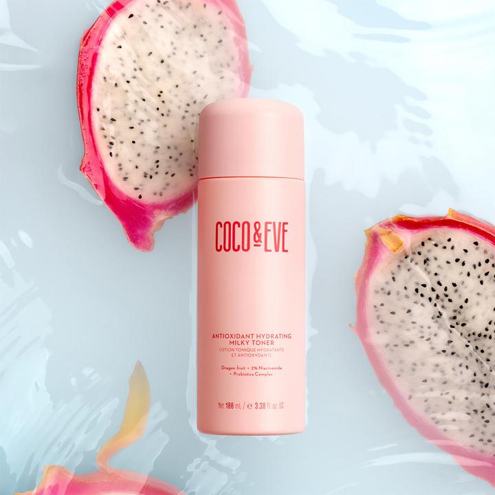 Image du produit Coco & Eve Lotion lactée hydratante antioxydante avec acide hyaluronique, niacinamide et probiotiques 100ml (Lotion tonique, 100 ml)