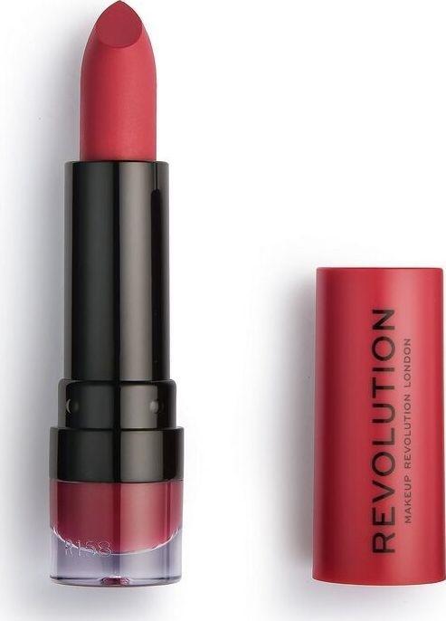 Actual product image Makeup Revolution Matte Lipstick 141 Red (141 Red)