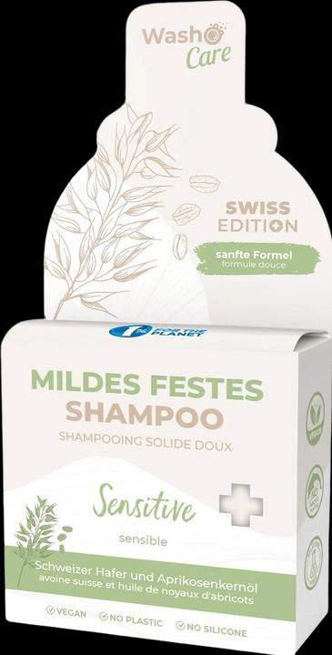 Washo Swiss Edition Mildes Festes Shampoo Sensitive (200 ml, Festes Shampoo)