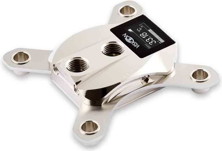 Actual product image Aqua Computer cuplex kryos NEXT VARIO with VISION LGA 1700 - Nickel/Nickel